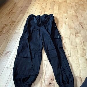 Rue21 Black Baggy Cargo Joggers